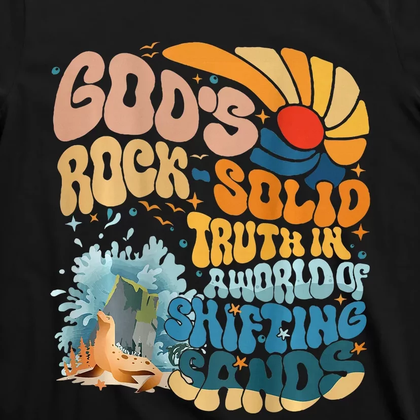 GodS Rock Solid Breaker Rock Beach Vbs 2024 Christian T-Shirt