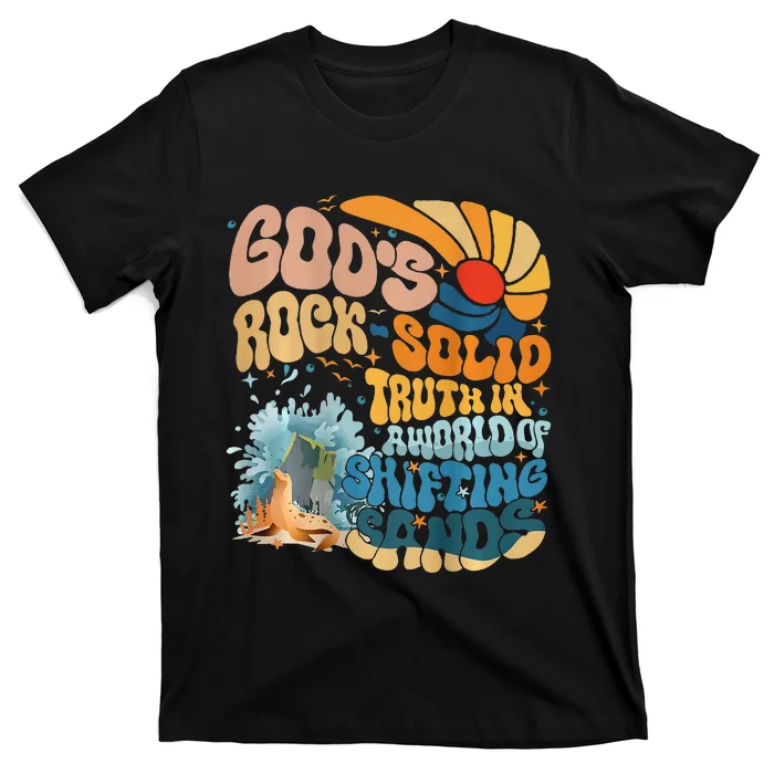 GodS Rock Solid Breaker Rock Beach Vbs 2024 Christian T-Shirt