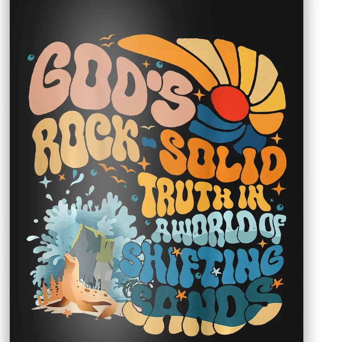 GodS Rock Solid Breaker Rock Beach Vbs 2024 Christian Poster