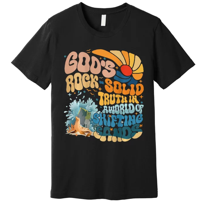 GodS Rock Solid Breaker Rock Beach Vbs 2024 Christian Premium T-Shirt