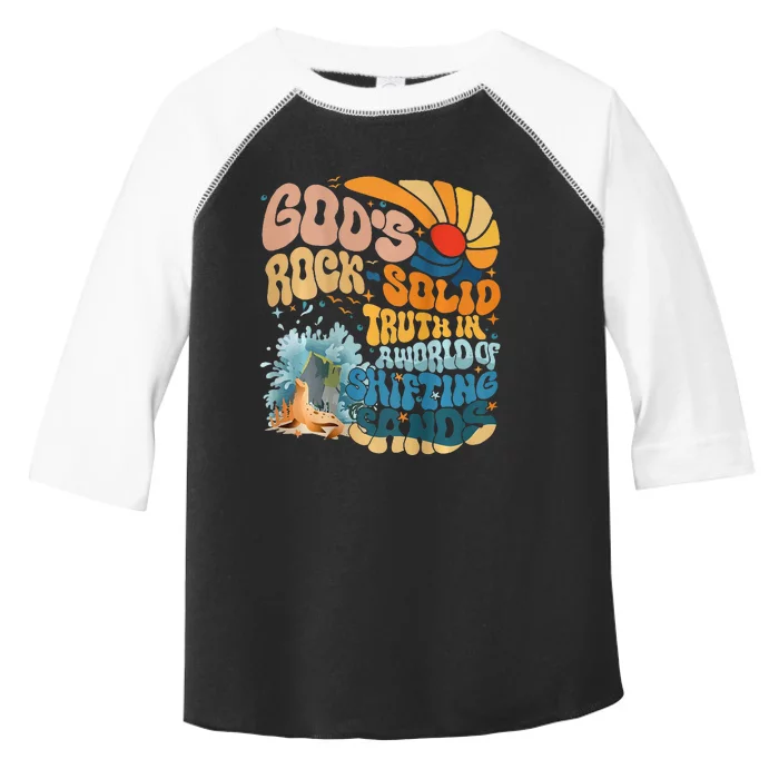 GodS Rock Solid Breaker Rock Beach Vbs 2024 Christian Toddler Fine Jersey T-Shirt