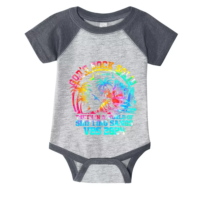 Gods Rock Solid Breaker Rock Beach Vbs 2024 Christian Infant Baby Jersey Bodysuit