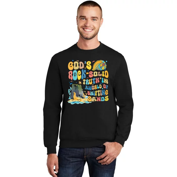 GodS Rock Solid Breaker Rock Beach Vbs 2024 Christian Trending Design Sweatshirt