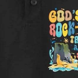 GodS Rock Solid Breaker Rock Beach Vbs 2024 Christian Trending Design Dry Zone Grid Performance Polo