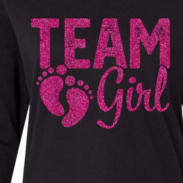 Gender Reveal Team Girl Pink Womens Cotton Relaxed Long Sleeve T-Shirt