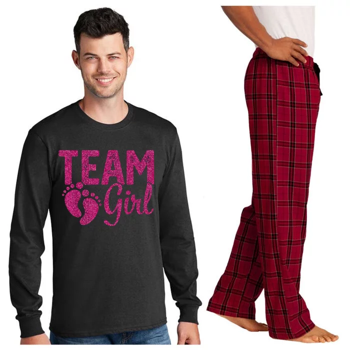 Gender Reveal Team Girl Pink Long Sleeve Pajama Set