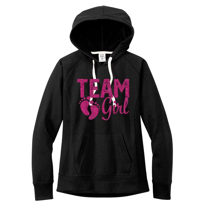 Gender Reveal Team Girl Pink Women's Fleece Hoodie