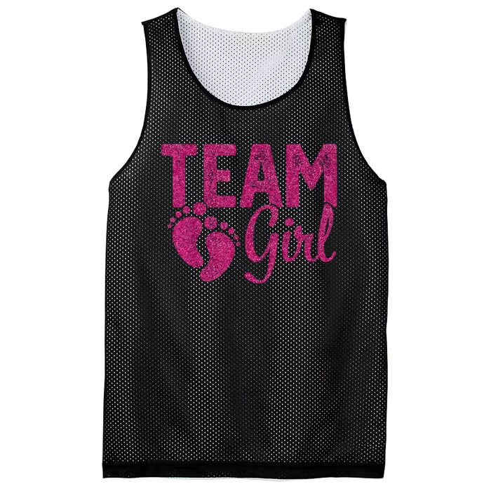 Gender Reveal Team Girl Pink Mesh Reversible Basketball Jersey Tank