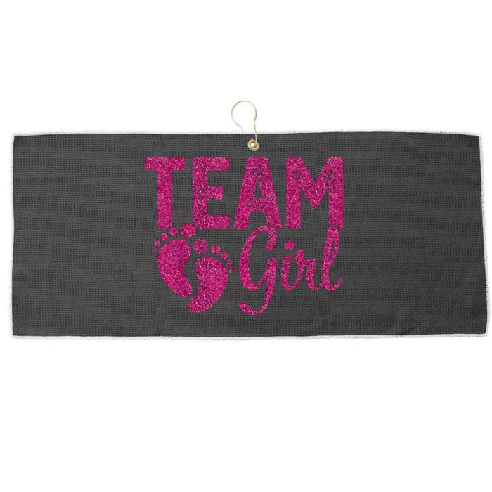 Gender Reveal Team Girl Pink Large Microfiber Waffle Golf Towel