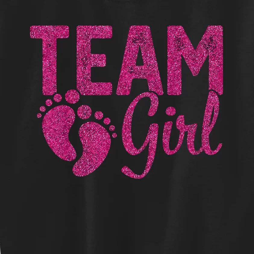 Gender Reveal Team Girl Pink Kids Sweatshirt