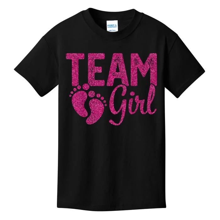 Gender Reveal Team Girl Pink Kids T-Shirt