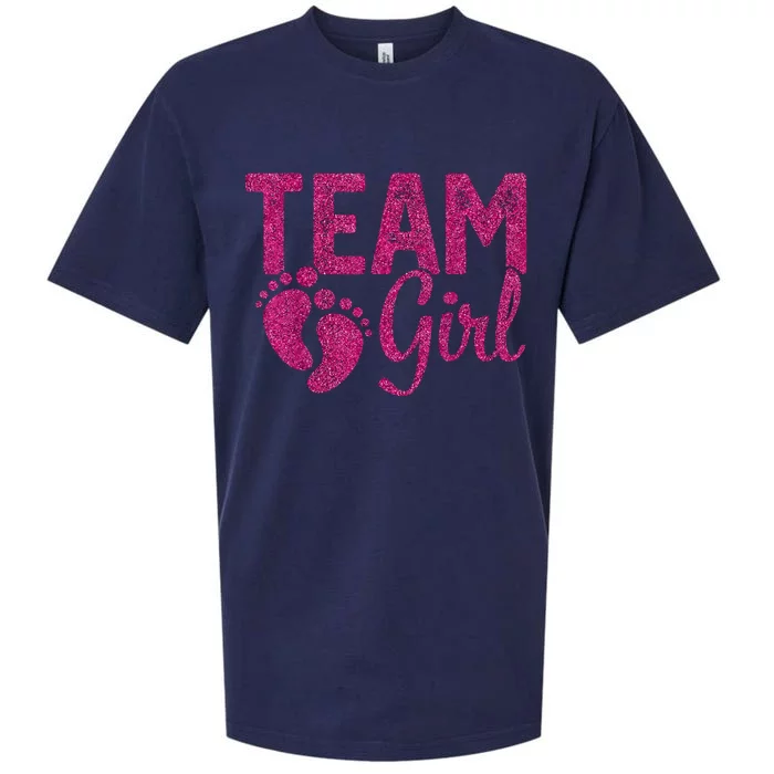 Gender Reveal Team Girl Pink Sueded Cloud Jersey T-Shirt