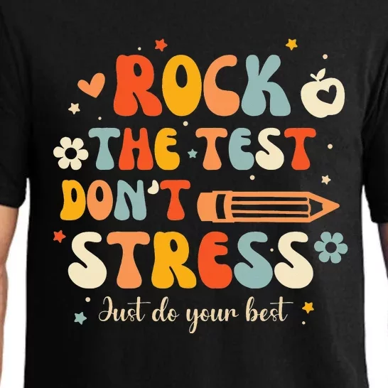 Groovy Rock The Test Don't Stress Just Do Your Best Testing Pajama Set