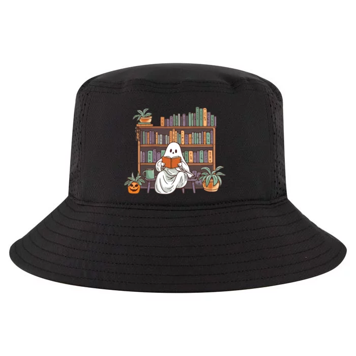 Ghost Reading Teacher Halloween Librarian Book Lover Reading Cool Comfort Performance Bucket Hat