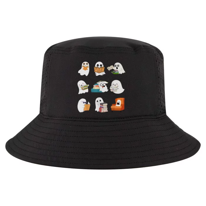 Ghost Reading Teacher Halloween Librarian Book Lover School Cool Comfort Performance Bucket Hat