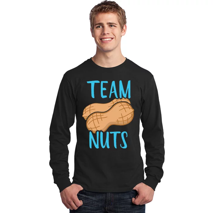 Gender Reveal Team Nuts Boy Matching Family Baby Party Long Sleeve Shirt