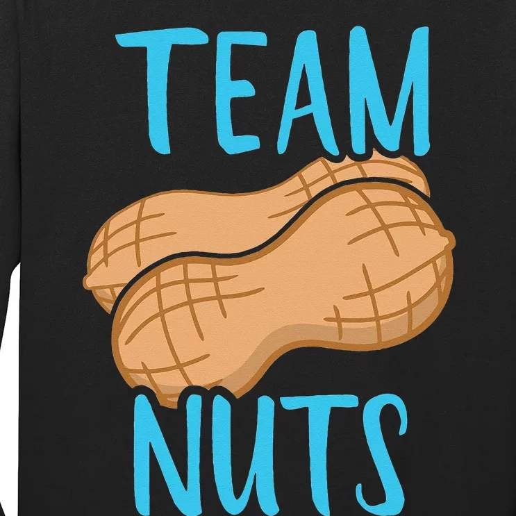 Gender Reveal Team Nuts Boy Matching Family Baby Party Long Sleeve Shirt