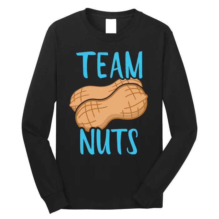 Gender Reveal Team Nuts Boy Matching Family Baby Party Long Sleeve Shirt