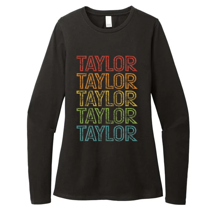 G.irl Retro T.AYLOR First Name Personalized Womens CVC Long Sleeve Shirt