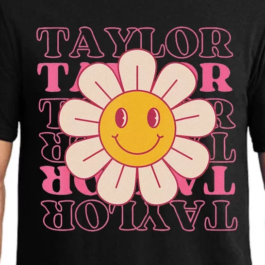 Girl Retro Taylor Personalized Groovy Birthday Pajama Set