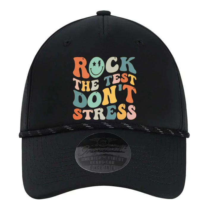 Groovy Rock The Test Motivational Retro Teachers Testing Day Performance The Dyno Cap