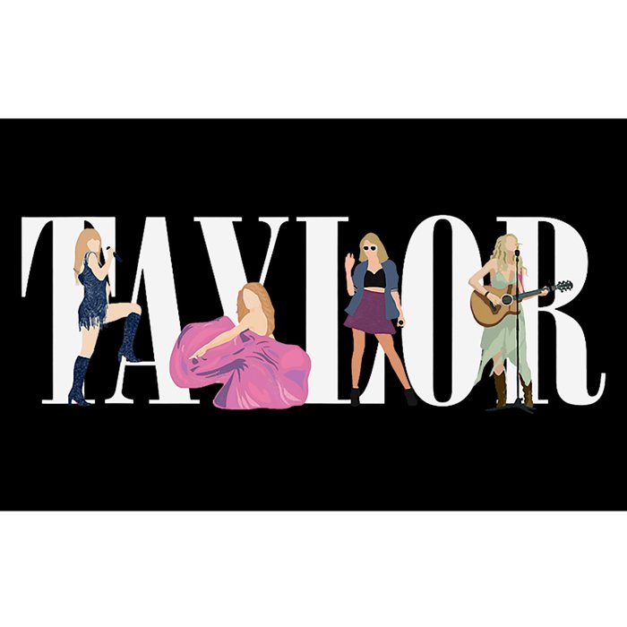 Girl Retro Taylor First Name Personalized Groovy 80s Bumper Sticker