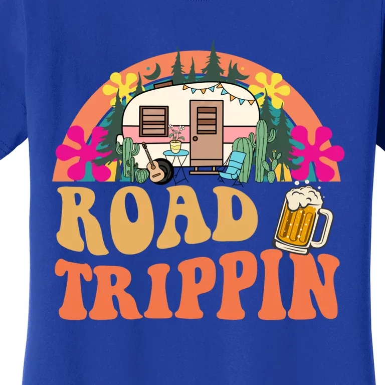 Girl Road Trippin Tripping Road Trip Retro Groovy Gift Women's T-Shirt