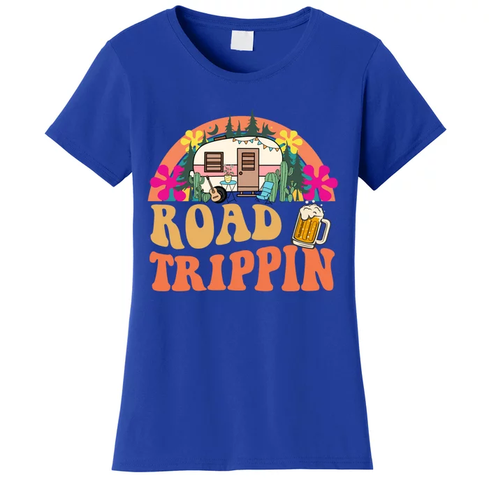 Girl Road Trippin Tripping Road Trip Retro Groovy Gift Women's T-Shirt