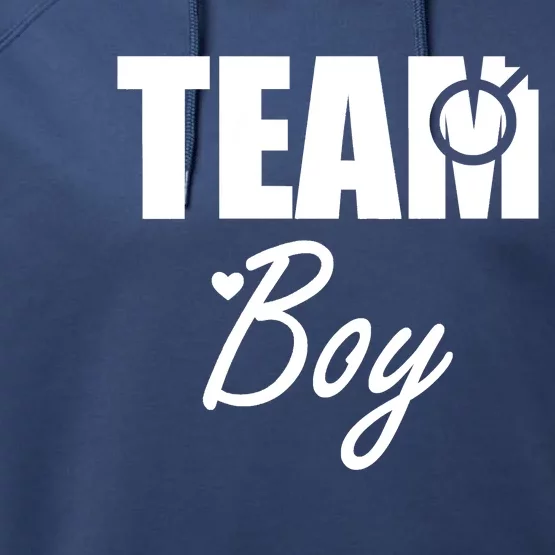 Gender Reveal Team Gender Reveal Baby Shower Performance Fleece Hoodie