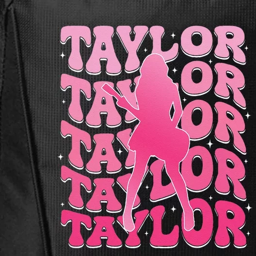 Girl Retro Taylor First Name Personalized Groovy 80S Gift City Backpack