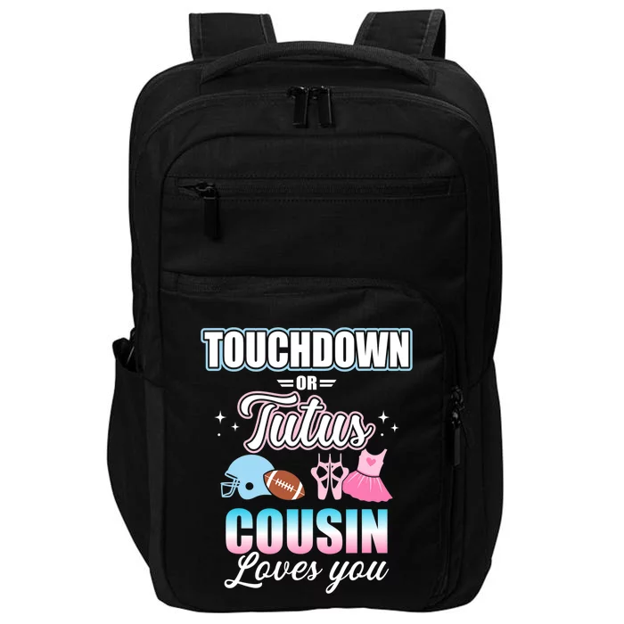 Gender Reveal Touchdowns Or Tutus Cousin Matching Baby Party Impact Tech Backpack