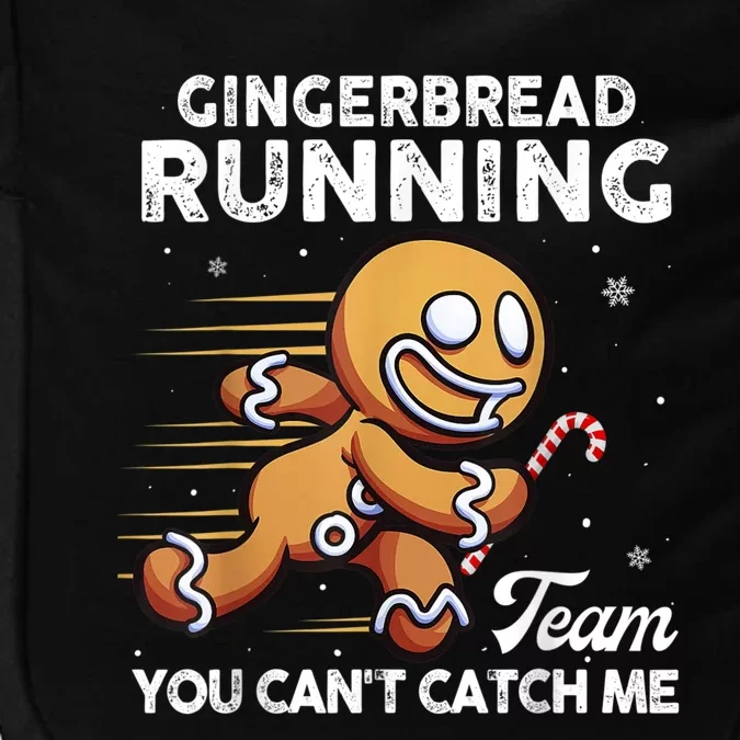 Gingerbread Running Team Christmas Cookie Funny Baking Impact Tech Backpack