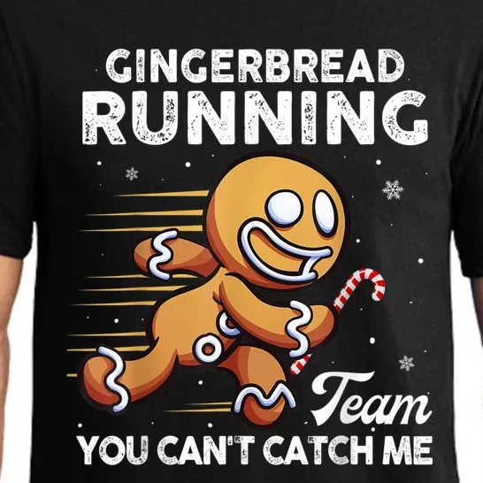 Gingerbread Running Team Christmas Cookie Funny Baking Pajama Set