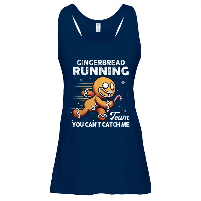 Gingerbread Running Team Christmas Cookie Funny Baking Ladies Essential Flowy Tank