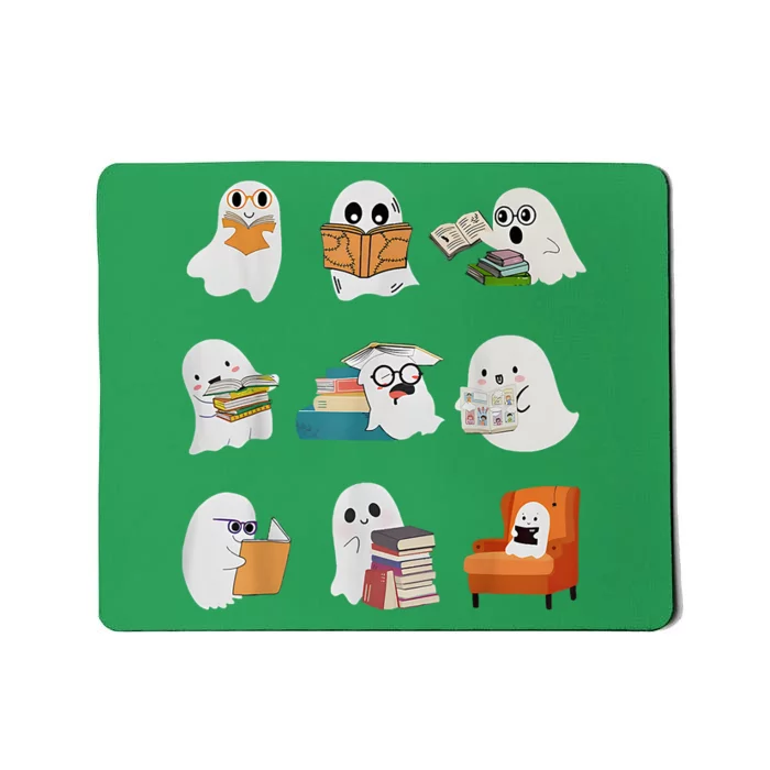 Ghost Reading Teacher Halloween Librarian Book Lover School Mousepad