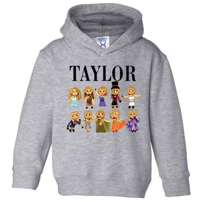 Girl Retro Taylor First Name Personalized Groovy Bday Toddler Hoodie