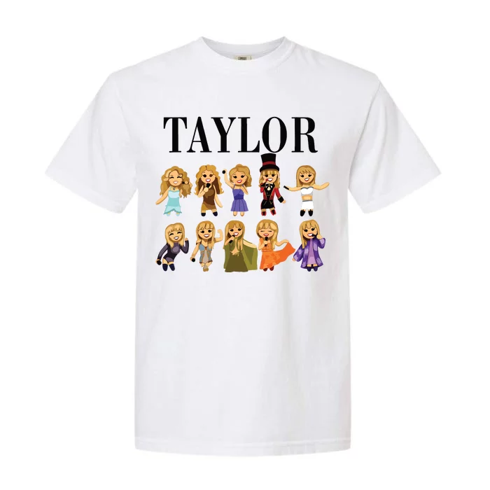 Girl Retro Taylor First Name Personalized Groovy Bday Garment-Dyed Heavyweight T-Shirt