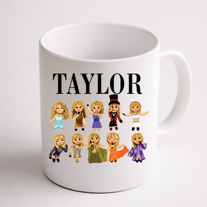 Girl Retro Taylor First Name Personalized Groovy Bday Front & Back Coffee Mug