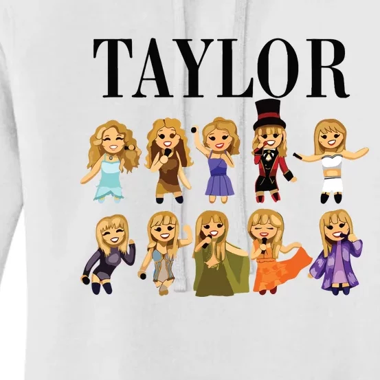 Girl Retro Taylor First Name Personalized Groovy Bday Women's Pullover Hoodie