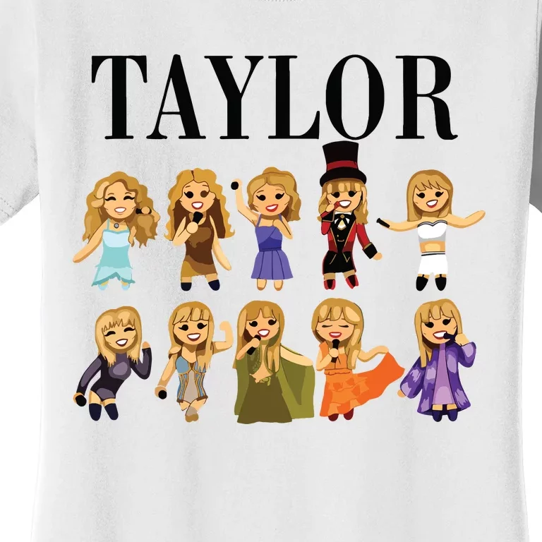 Girl Retro Taylor First Name Personalized Groovy Bday Women's T-Shirt