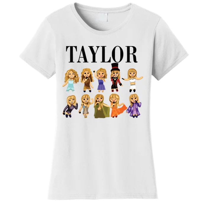 Girl Retro Taylor First Name Personalized Groovy Bday Women's T-Shirt