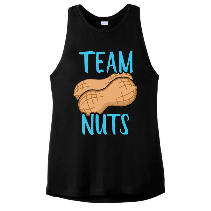 Gender reveal team nuts matching family baby party Ladies Tri-Blend Wicking Tank