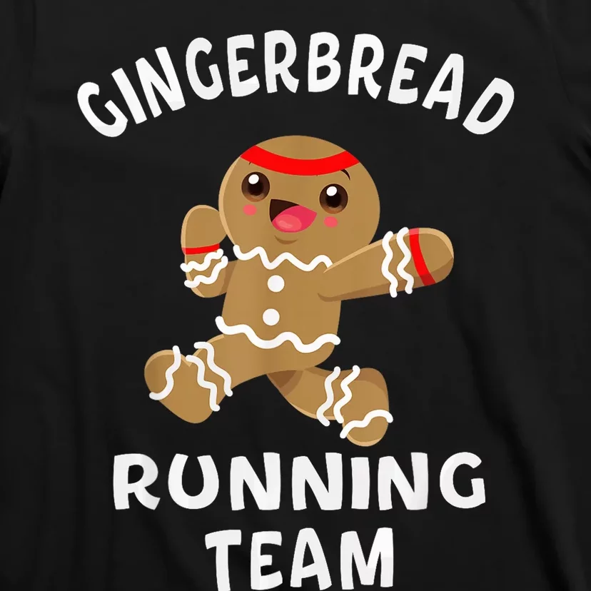 Gingerbread Running Team Christmas Cookie T-Shirt