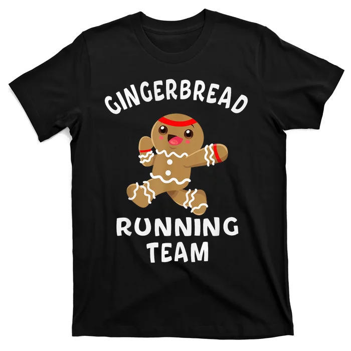 Gingerbread Running Team Christmas Cookie T-Shirt