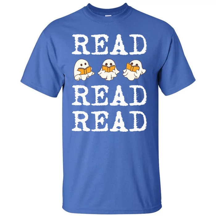 Ghost Reading Teacher Halloween Tall T-Shirt