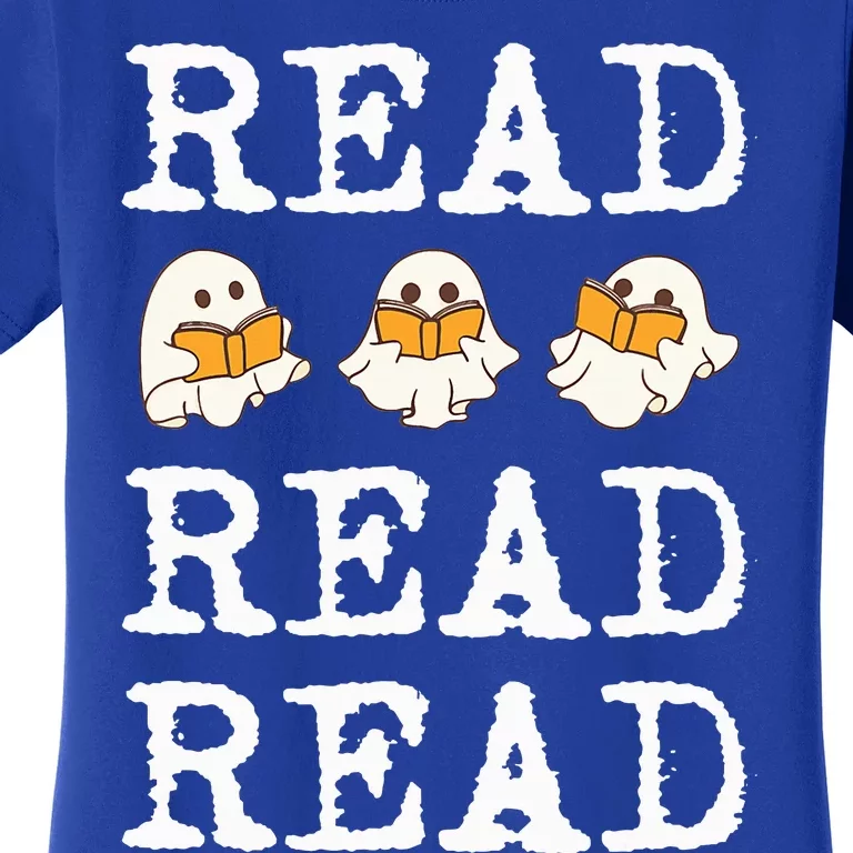 Ghost Reading Teacher Halloween Women's T-Shirt