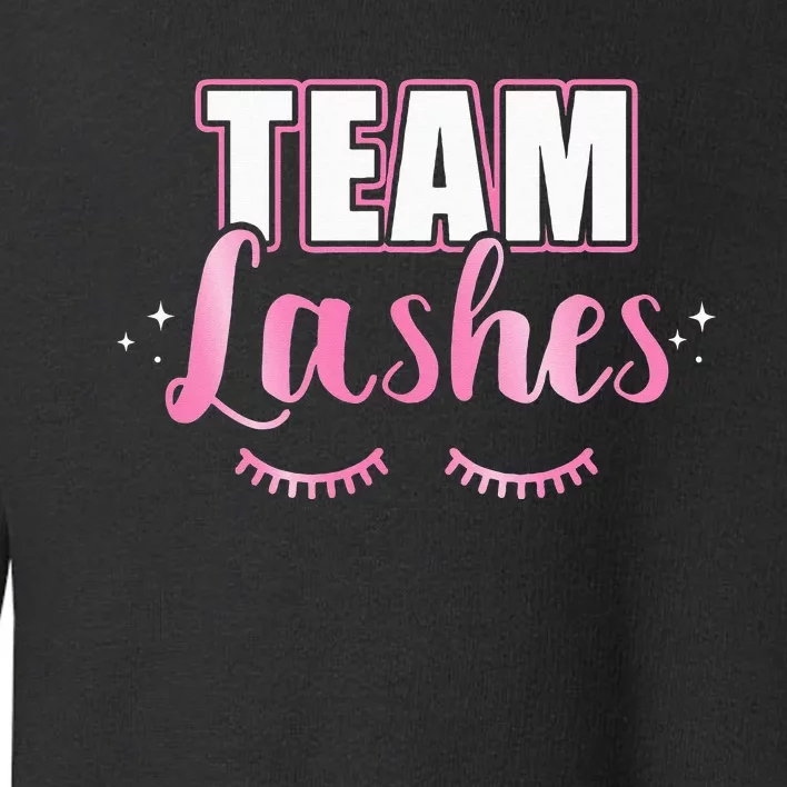 Gender reveal team lashes matching family baby party Toddler Sweatshirt