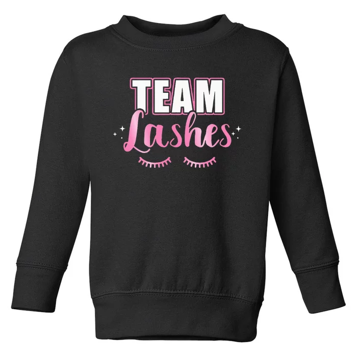 Gender reveal team lashes matching family baby party Toddler Sweatshirt