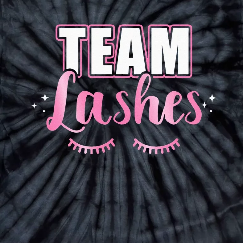 Gender reveal team lashes matching family baby party Tie-Dye T-Shirt