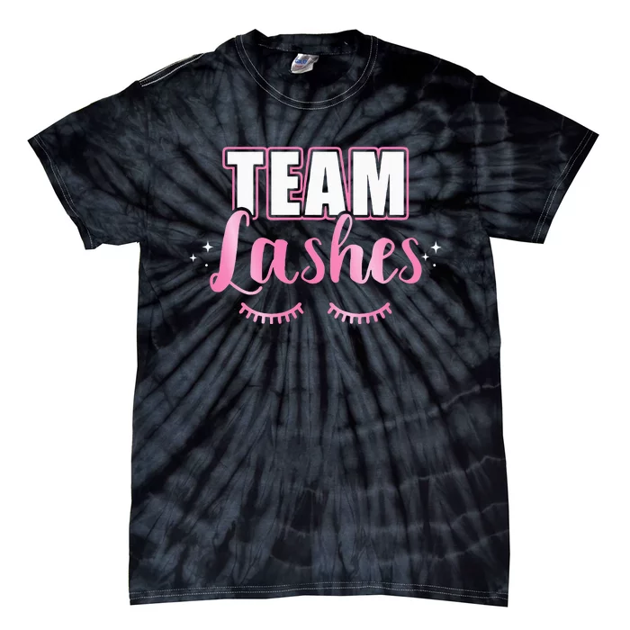 Gender reveal team lashes matching family baby party Tie-Dye T-Shirt